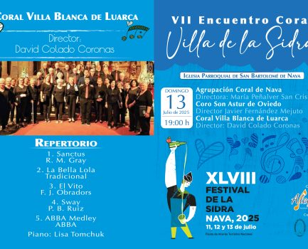 Anverso del Programa del VII Encuentro Coral